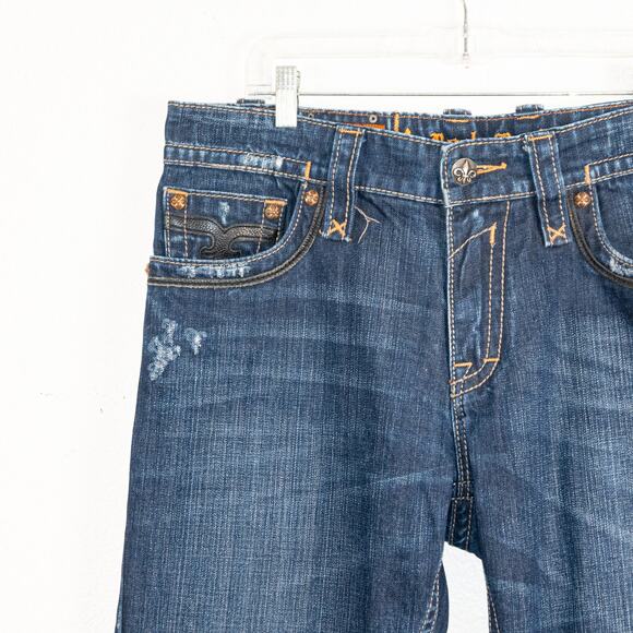 Rock Revival Men's size 36 Sid Straight Leg Denim Jeans (fit 37x31) - Picture 9 of 15